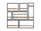 Wandregal  Shabby Chic Massivholz Metall Recycletes Holz Braun