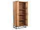 Garderobenschrank  Modern Massivholz Metall Rattan Mango Hellbraun