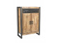 Highboard Madras Modern Massivholz Metall Akazie Braun