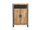 Highboard Madras Modern Massivholz Metall Akazie Braun