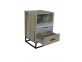 Nachttisch Benton Modern MDF Metall Braun