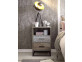 Nachttisch Benton Modern MDF Metall Braun