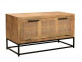 Schuhschrank  Modern Massivholz Metall Rattan Mango Hellbraun