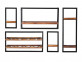 Wandregal Madras Modern Massivholz Metall Mango Braun