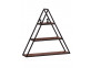 Wandregal Madras Modern Massivholz Metall Mango Braun