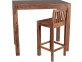 Bartisch Thali Modern Teak Dunkelbraun