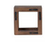 Wandregal Tamesi Modern Teak Dunkelbraun