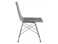 Esszimmerstuhl  Modern Metall Polyrattan Grau
