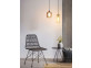 Esszimmerstuhl  Modern Metall Polyrattan Grau