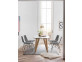 Esszimmerstuhl  Modern Metall Polyrattan Grau