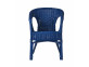 Armlehnstuhl Rattan Landhaus Blau