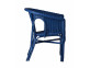 Armlehnstuhl Rattan Landhaus Blau