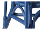 Armlehnstuhl Rattan Landhaus Blau
