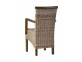 Armlehnstuhl Rattan Landhaus Mahagoni Grau