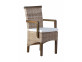Armlehnstuhl Rattan Landhaus Mango Grau