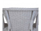 Armlehnstuhl Rattan Landhaus Weiß