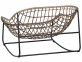 Sessel Rattan Landhaus Metall Rattan Braun