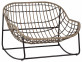 Sessel Rattan Landhaus Metall Rattan Braun