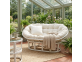 Sofa Rattan Modern 100% Baumwolle Rattan Weiß
