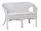 Sofa Rattan Modern Weiß