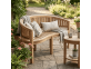 Bank  Gartenmöbel Outdoor Modern Massivholz Teak Honig
