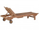 Gartenliege  Gartenmöbel Outdoor Modern Massivholz Teak Honig