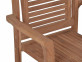 Gartenstuhl  Gartenmöbel Outdoor Modern Massivholz Teak Honig