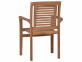 Gartenstuhl  Gartenmöbel Outdoor Modern Massivholz Teak Honig