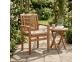 Gartenstuhl  Gartenmöbel Outdoor Modern Massivholz Teak Honig