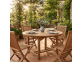 Gartentisch  Gartenmöbel Outdoor Modern Massivholz Teak Honig