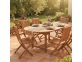 Gartentisch  Gartenmöbel Outdoor Modern Massivholz Teak Honig