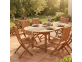 Gartentisch  Gartenmöbel Outdoor Modern Massivholz Teak Honig