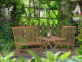 Gartenbank  Gartenmöbel Outdoor Modern Teak Honig