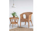 Armlehnstuhl Rattan Landhaus Honig