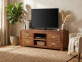 TV-Kommode Masala Modern Massivholz Teak Dunkelbraun