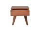 Beistelltisch Tamesi Modern Massivholz Teak Dunkelbraun