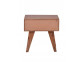 Beistelltisch Tamesi Modern Massivholz Teak Dunkelbraun