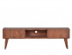 TV-Kommode Tamesi Modern Massivholz Teak Dunkelbraun