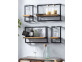 Wandregal Madras Modern Massivholz Metall Akazie Braun