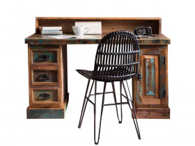 Schreibtisch  Shabby Chic Recycletes Holz Braun