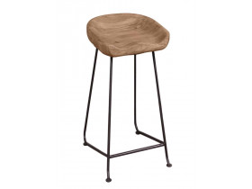 Barhocker  Modern Massivholz Metall Akazie Akazie natur