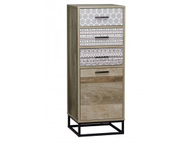 Highboard Benton Modern MDF Metall Braun