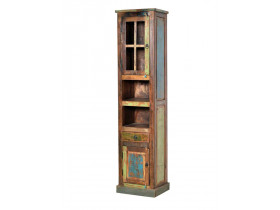 Hochschrank Seaside Shabby Chic Massivholz Recycletes Holz Braun