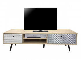 Lowboard Benton Modern MDF Metall Braun