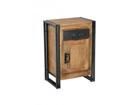 Nachttisch Madras Modern Massivholz Metall Akazie Braun