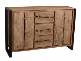 Sideboard  Modern Massivholz Metall Akazie Akazie natur