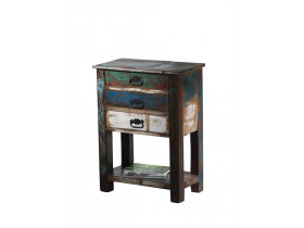 Telefontisch  Shabby Chic Massivholz Recycletes Holz Braun