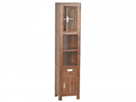 Hochschrank Bhatang Modern Massivholz Teak Braun