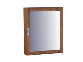 Spiegelschrank Bhatang Modern Glas Massivholz Teak Braun