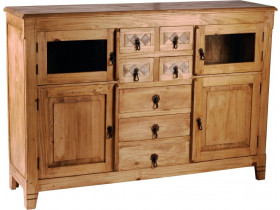 Highboard Mexico Möbel Landhaus Pinie Honig